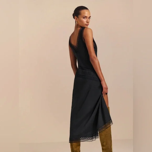 Reformation Julianne Dress Black - Size 8 - Picture 3 of 12